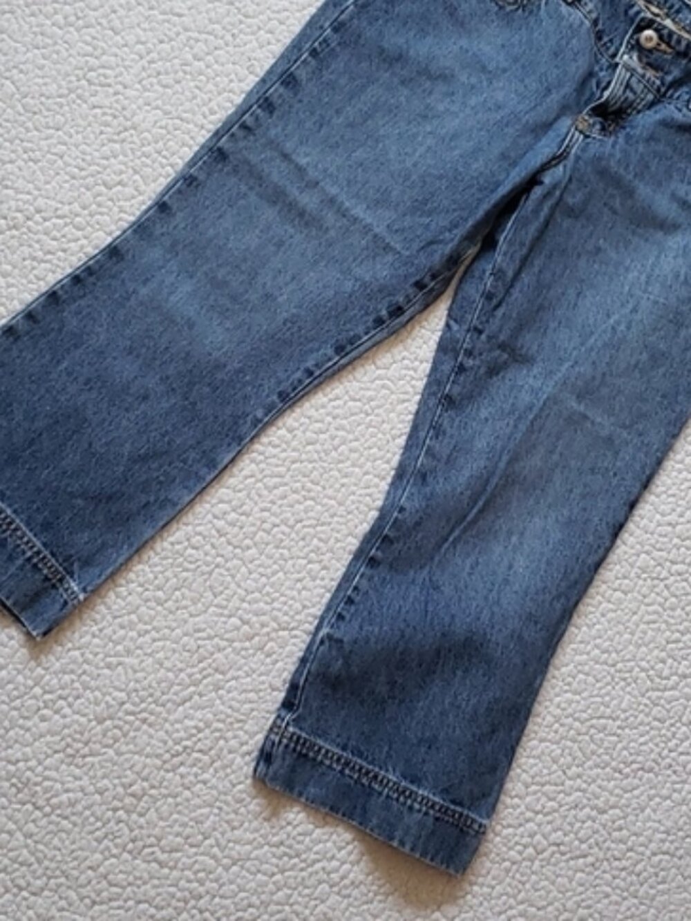 rise button fly cropped distressed jeans